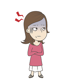 惊恐的女人免抠图