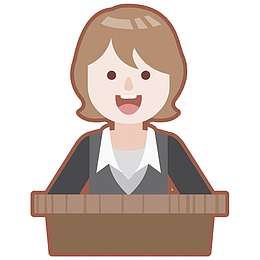 讲台上演讲的女人免抠图