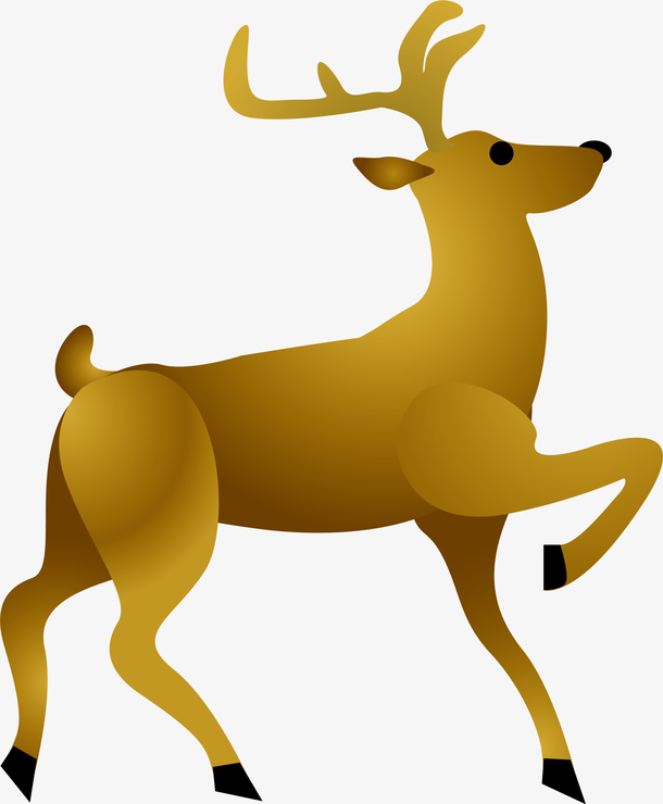 小清新黄色麋鹿