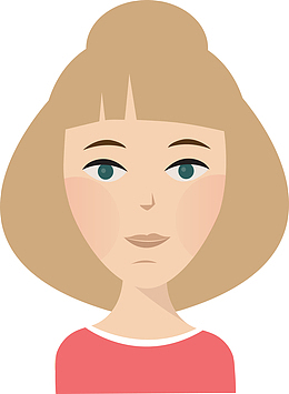 矢量卡通漂亮女人图