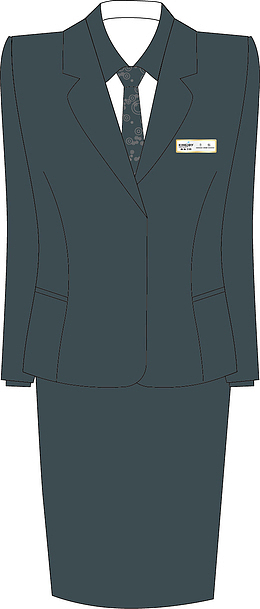 蓝色西装服装设计图