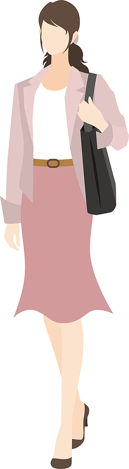 矢量公司女白领素材图