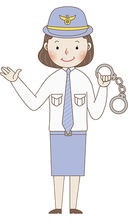 拿着手铐的女人免抠图