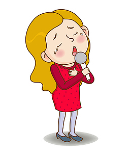 流露真情的女歌手