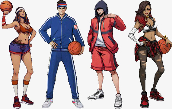 卡通版的篮球远动员