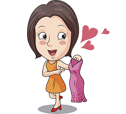 试衣服的女人