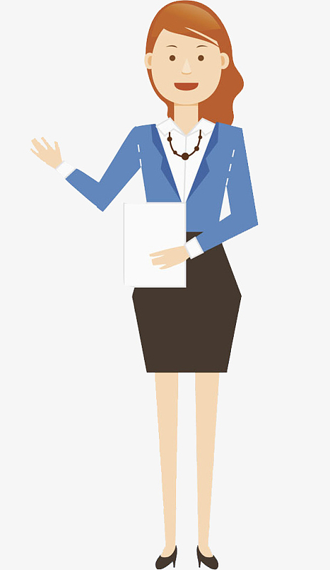 卡通女职员epspng卡通商务女士矢量png卡通拿着喇叭的女人免抠图png