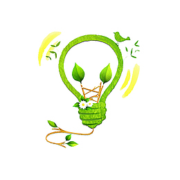 小清新绿色闪亮的智慧PNG