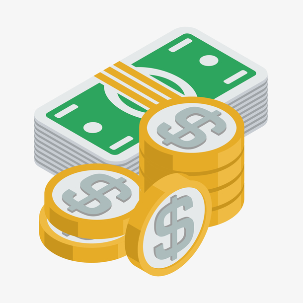 金钱金币卡通设计