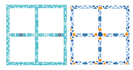 手绘小清新田字格装饰图案