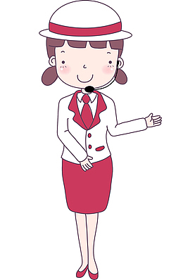 卡通漂亮解说员免抠图
