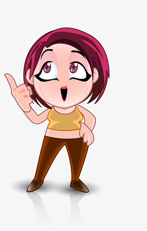 卡通版画着浓妆的女人