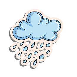 多云下雨卡通帖子