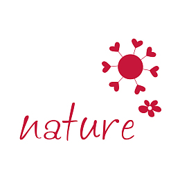 矢量红色nature英文