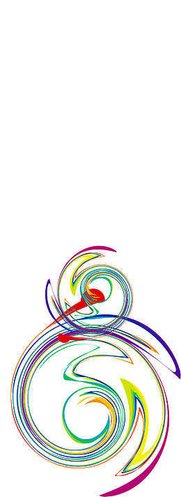 韩国时尚花纹装饰彩色线条