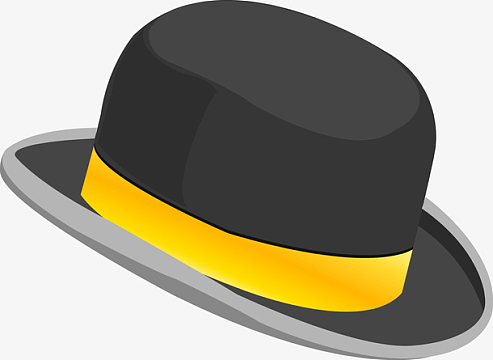 黑色卡通帽子素材图