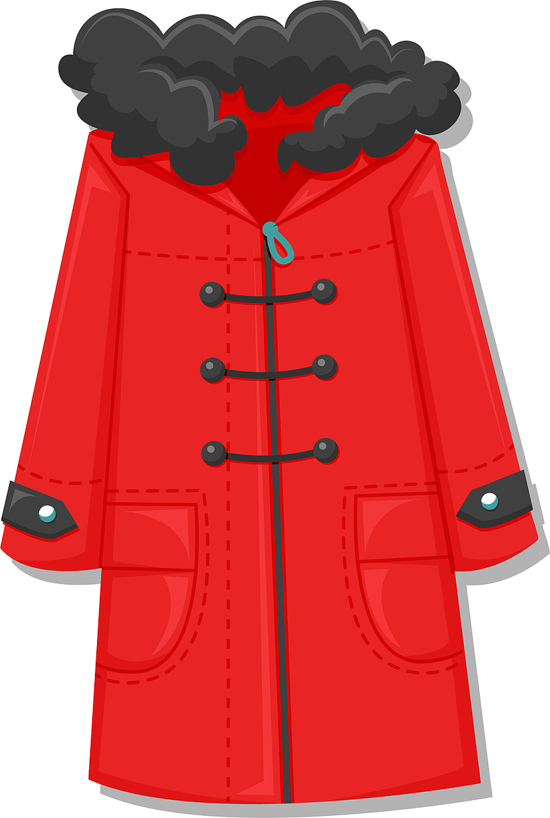 冬季红色长款大衣