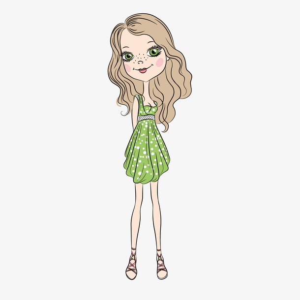 矢量时尚女孩免抠素材免费下载_觅元素51yuansu.com