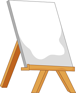 矢量手绘白色画板