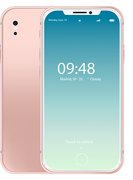 时尚手绘iPhoneX产品实物