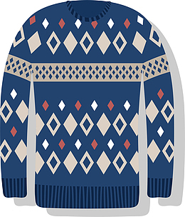 矢量冬天毛衣花纹图案