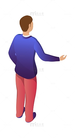 时尚渐变人物矢量插画