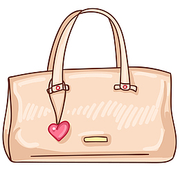 女式手提包矢量插画