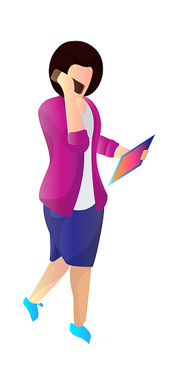 办公人物矢量插画