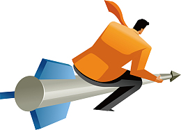 黄色衣服剑侠矢量卡通商务人物插