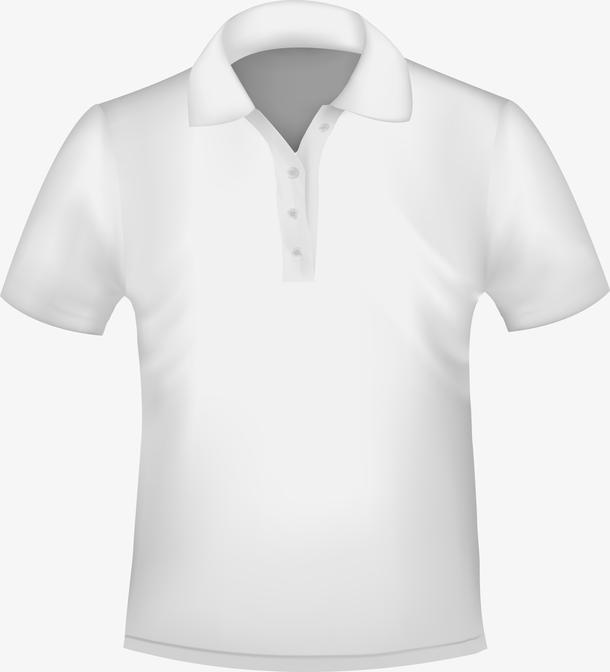 白色短袖服装矢量图