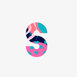 涂鸦的字母s免抠素材