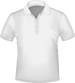 白色短袖服装矢量图