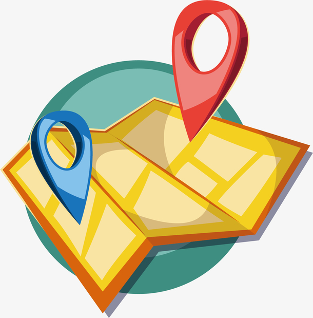 矢量手绘创意图标地图素材免费下载_觅元素