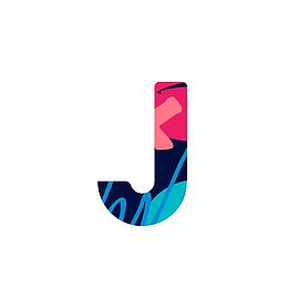 个性卡通J字母免抠素材