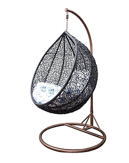 黑色户外室内鸟巢秋千吊篮椅