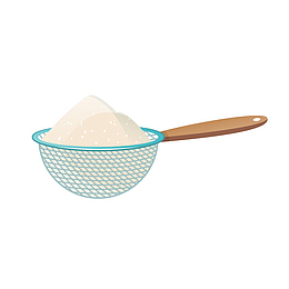 矢量手绘面粉筛器