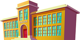开学季黄色大学房屋