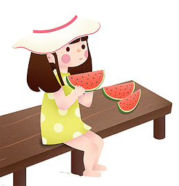 简约清新风遇见夏天小女孩