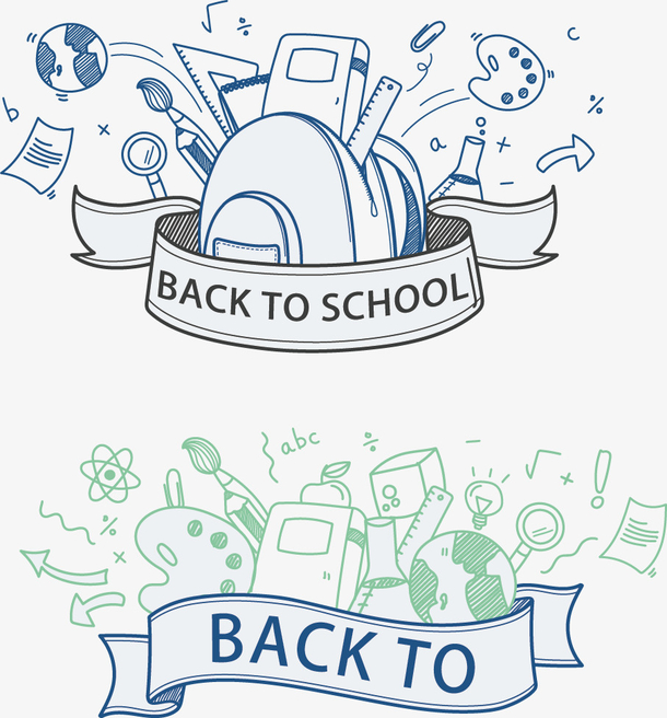 矢量手绘学校图标免抠素材免费下载_觅元素51yuansu.com