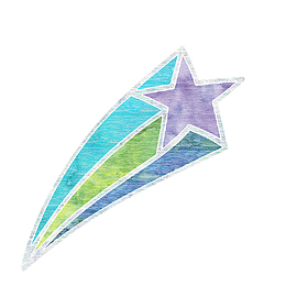 简单流星的粉笔画