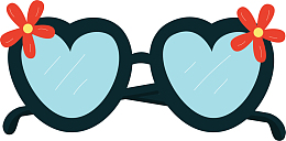 爱心边框太阳眼镜