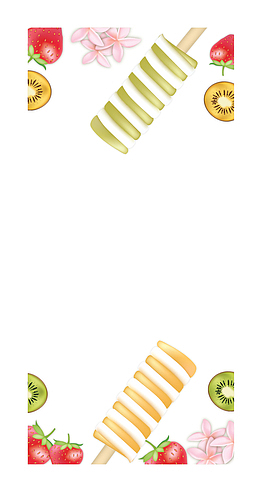 螺旋夏天冰棒水果