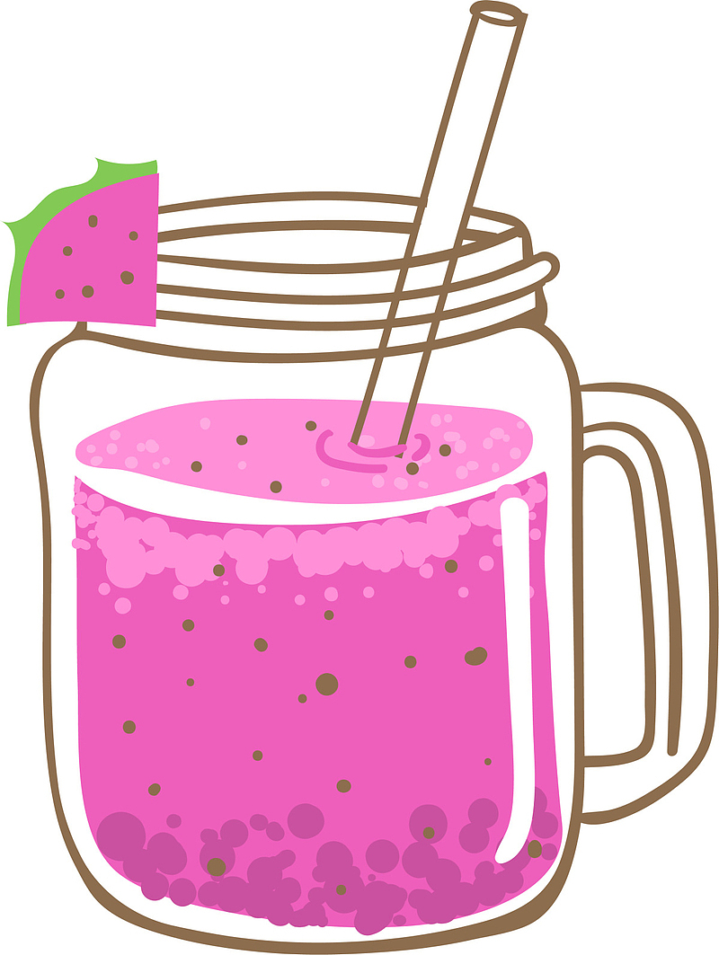 紫色水彩鲜榨果汁
