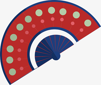 矢量图卡通半圆扇子aipng蓝色圆弧角度转换元素epspng半圆形圆弧png