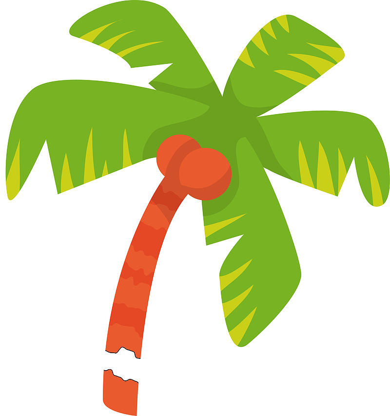 卡通椰子树椰子矢量素材