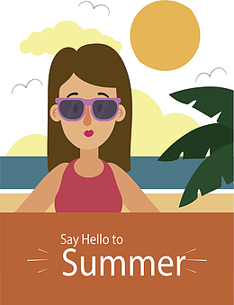 夏日海滩度假美女