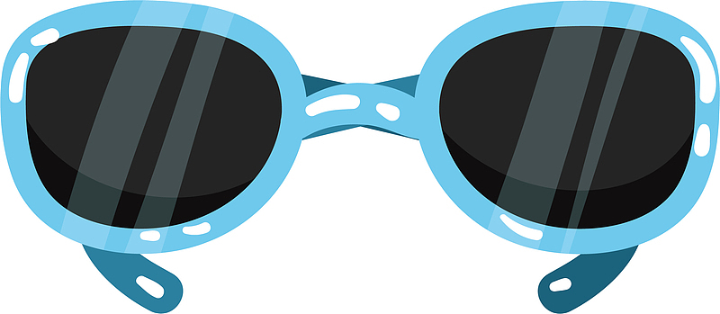 夏天太阳镜卡通矢量素材