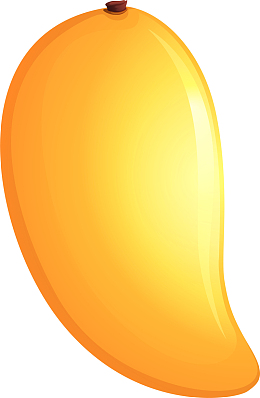 黄色卡通美味芒果