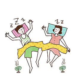 手绘的男孩女孩