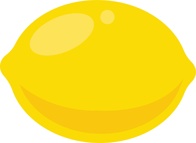 黄色卡通水果柠檬